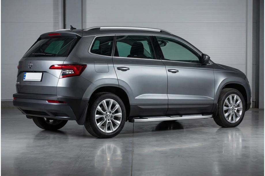Skoda Karoq 2018– Mevsim Grey sivuporrastangot (2 kpl, alumiini) Image