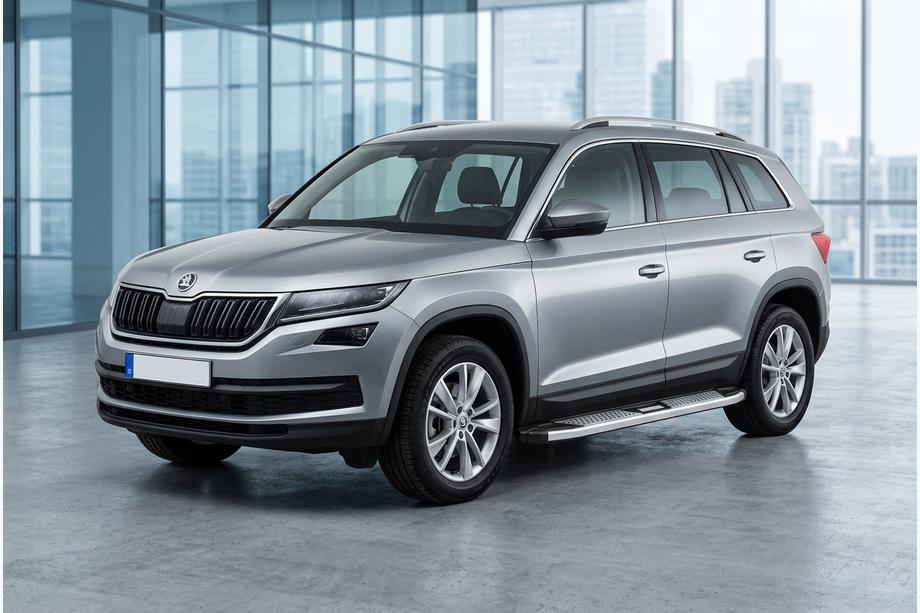 Skoda Kodiaq 2016–2023 Mevsim Grey sivuporrastangot (2 kpl, alumiini) Image