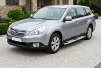 Subaru Outback 2009–2014 Mevsim Grey sivuporrastangot (2 kpl, alumiini) kuva 1