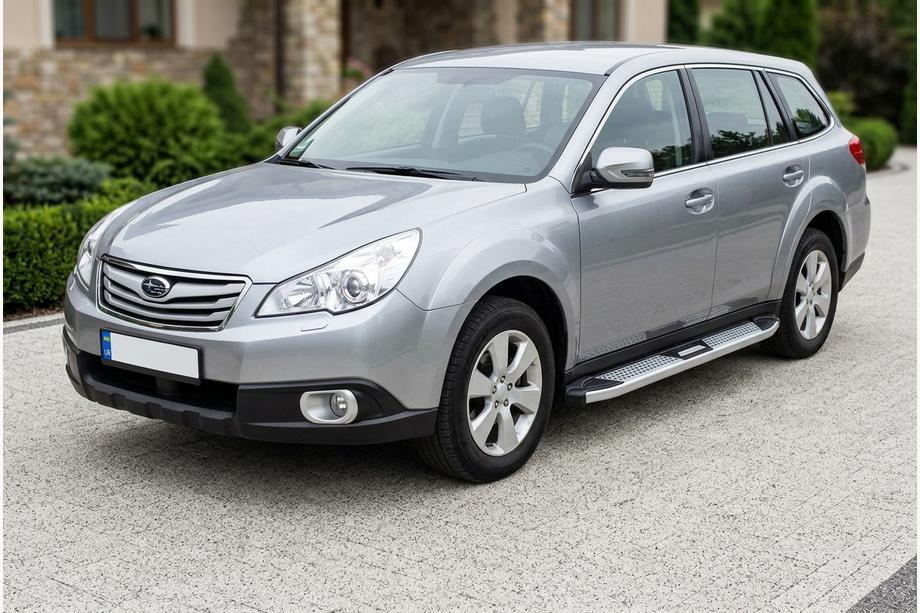 Subaru Outback 2009–2014 Mevsim Grey sivuporrastangot (2 kpl, alumiini) Image