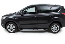 Ford Kuga/Escape 2013–2019 Mevsim Grey sivuporrastangot (2 kpl, alumiini) Mustilla ovilistoilla kuva 1