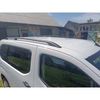 OmsaLine Solid kattokaiteet (2 kpl, mustat) Peugeot Partner/Rifter 2019– kuva 1