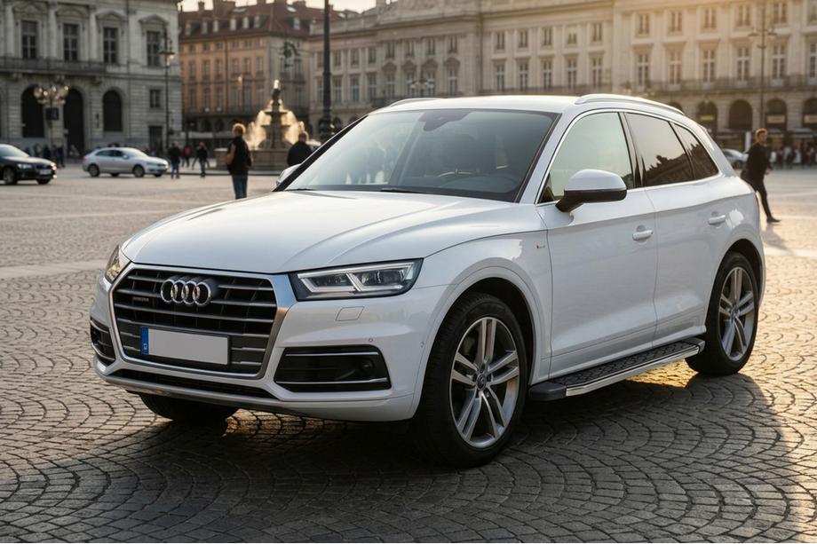 Audi Q5 2017–2025 BlackLine-sivuporrast (2 kpl, alumiini) Image
