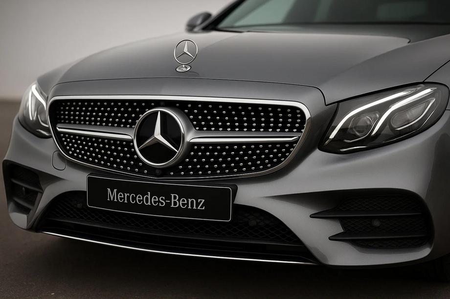Mercedes E-class W213 2016–2023 Etusäleikkö Diamond Silver (Avantgarde/AMG-Line/E43 AMG/E53 AMG 2016-2020) Kamerapaikalla Image