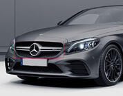 Mercedes C-class W205 2014–2021 AMG Silver -etumaski (Avantgarde/AMG-Line/C43 AMG) kuva 3