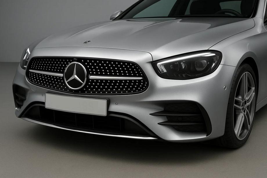 Mercedes E-class W213 2016–2023 Etusäleikkö Diamond Silver (AMG Line, 2020+) Ilman kameran paikkaa Image