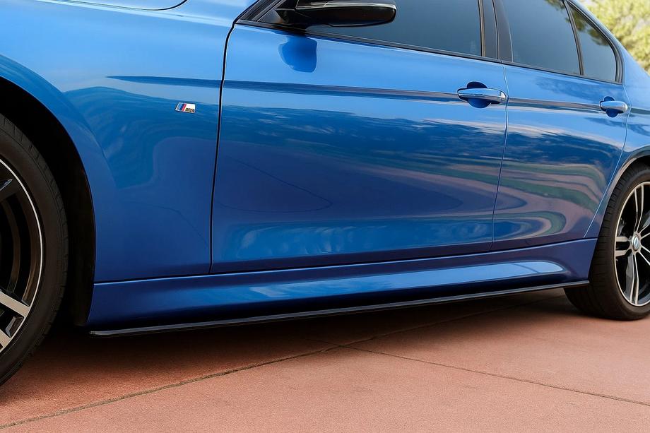 BMW 3-sarja F30/F31 2012–2019 Helmalistat EuroCap (M-Sport-helmoihin, kiiltävä musta) Image