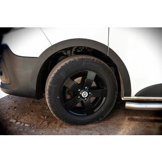 Lokasuojan kaarilistat (6 kpl, mustat, ABS) Nissan NV300/Primastar 2016– kuva 1
