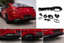 Mercedes CLA C118 2019– Takadiffuusori pakoputken päillä (CLA45-design) kuva 1