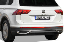 Volkswagen Tiguan 2016–2023 Pakoputkenpäätyjen jäljitelmälistat 2020+ (3 kpl, ruostumaton teräs) kuva 1