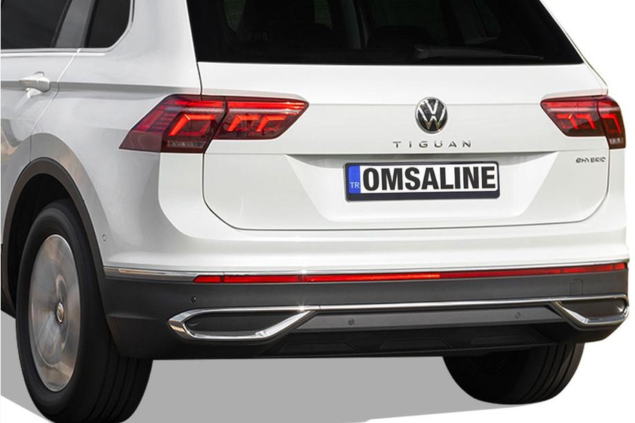 Volkswagen Tiguan 2016–2023 Pakoputkenpäätyjen jäljitelmälistat 2020+ (3 kpl, ruostumaton teräs) Image