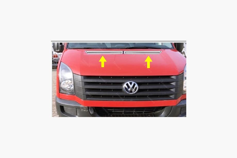 Volkswagen Crafter 2006–2016 Konepellin koristelista (2 kpl, ruostumaton teräs) Image