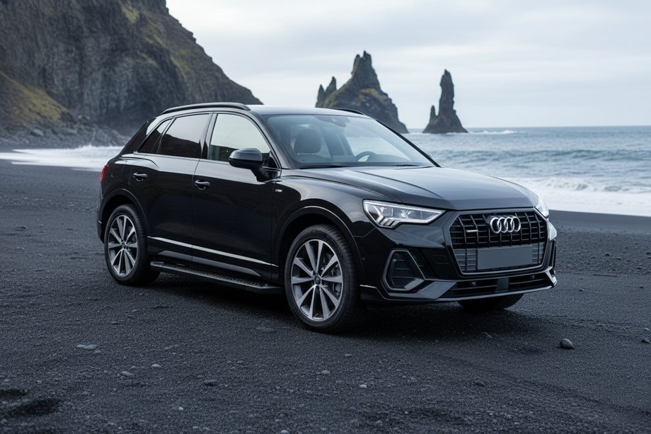 Audi Q3 2019–2025 Allmond Black sivuportaat (2 kpl, alumiini) Kuva 1