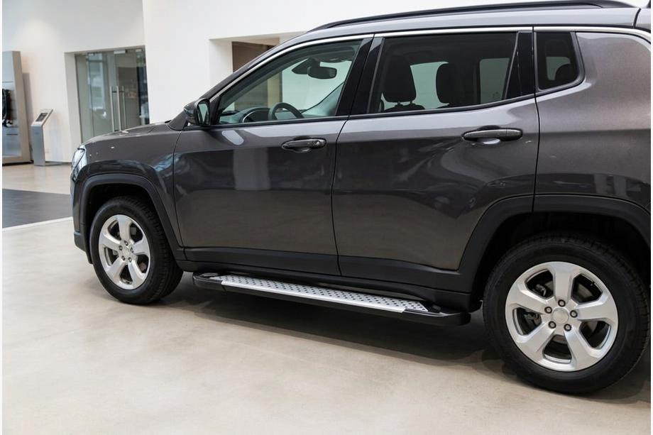 Jeep Compass 2016– Allmond Grey -sivukynnykset (2 kpl, alumiini) Image
