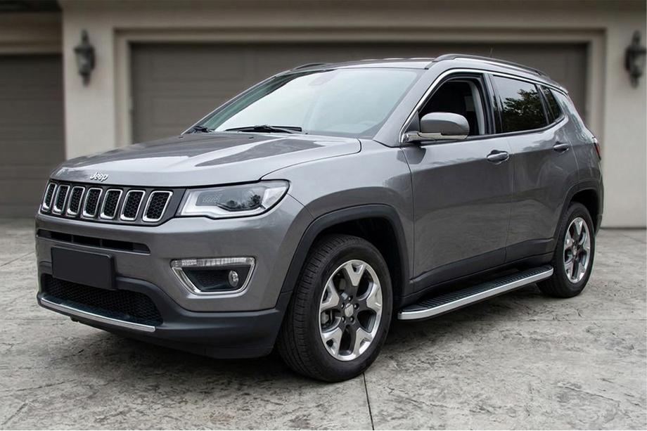 Jeep Compass 2016– Sivuportaat Tayga Grey (2 kpl, alumiini) Image
