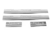 Ford Focus II 2005–2008 Kynnyslistat (OmsaLine, 4 kpl, ruostumaton teräs) kuva 6