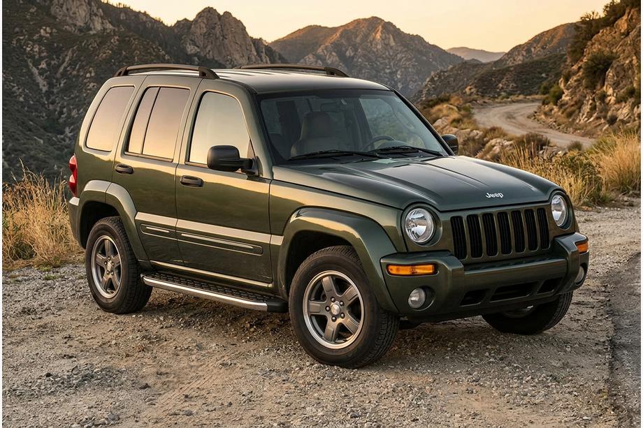 Jeep Cherokee/Liberty 2002–2007 BlackLine-sivuporrast (2 kpl, alumiini) Image
