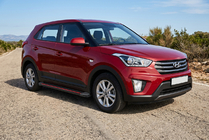 Hyundai Creta 2014–2020 Sivuporrassarja Maya Red (2 kpl, alumiini) kuva 1