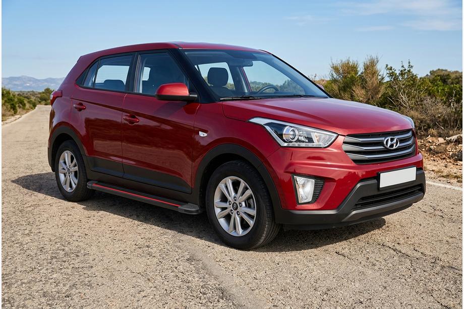 Hyundai Creta 2014–2020 Sivuporrassarja Maya Red (2 kpl, alumiini) Image