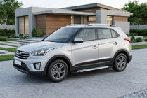 Hyundai Creta 2014–2020 Allmond Grey -sivukynnykset (2 kpl, alumiini) kuva 1
