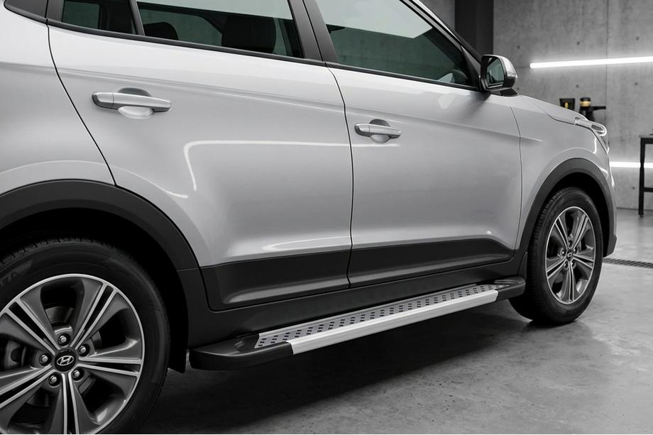 Hyundai Creta 2014–2020 Sivuaskelmat Vision New Grey (2 kpl, alumiini) Image