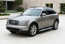 Infiniti FX 2003–2008 Mevsim Grey sivuporrastangot (2 kpl, alumiini) kuva 1