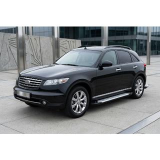 Allmond Grey -sivukynnykset (2 kpl, alumiini) Infiniti FX 2003–2008 kuva 1