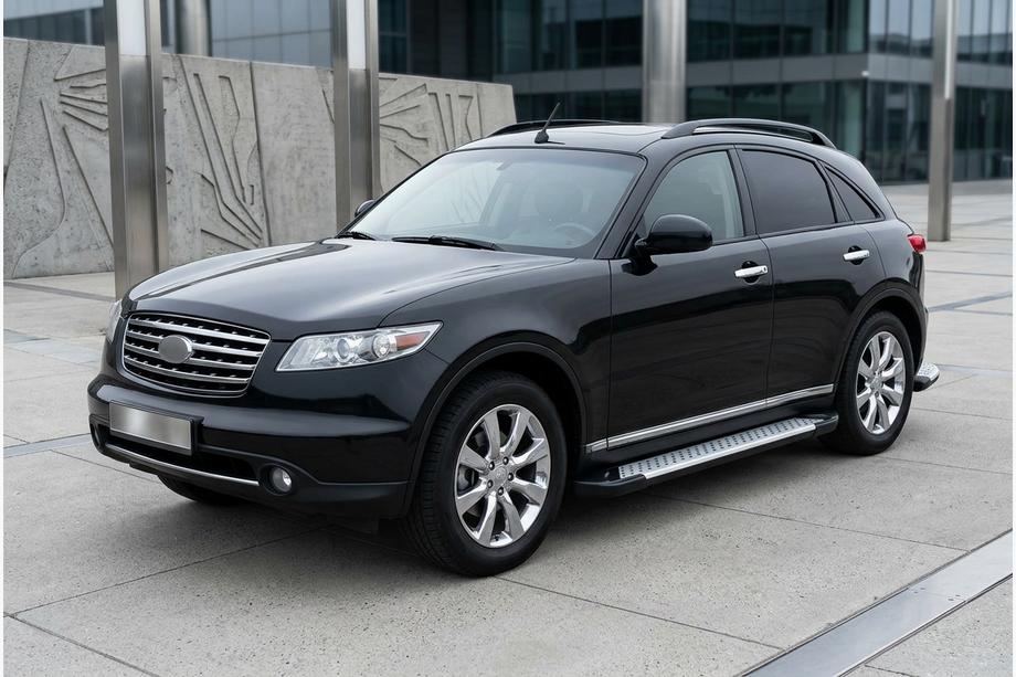 Infiniti FX 2003–2008 Allmond Grey -sivukynnykset (2 kpl, alumiini) Image