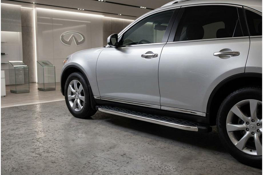 Infiniti FX 2003–2008 BlackLine-sivuporrast (2 kpl, alumiini) Image