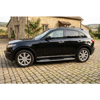 Tayga V2 sivukynnykset (2 kpl, alumiini) Infiniti FX 2003–2008 kuva 1