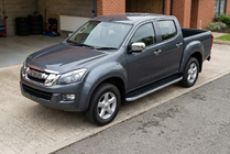 Isuzu D-Max 2011–2019 Sivuportaat Tayga Grey (2 kpl, alumiini) kuva 1