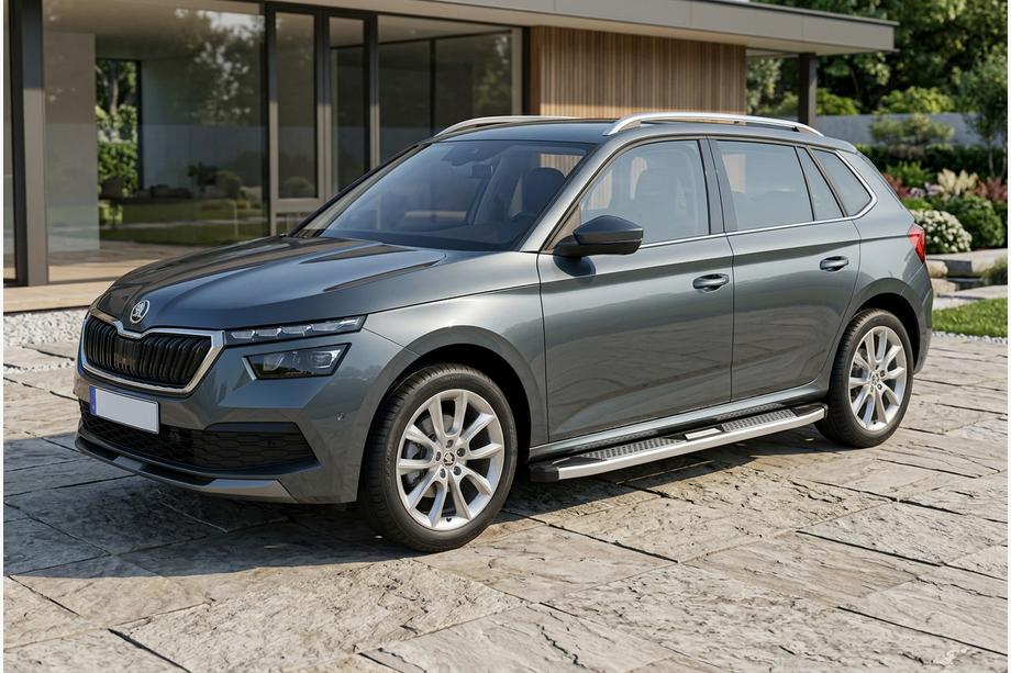 Skoda Kamiq 2019– Mevsim Grey sivuporrastangot (2 kpl, alumiini) Image