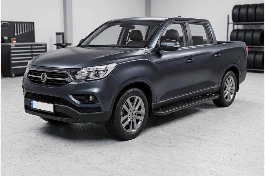 SsangYong Musso II 2018– Allmond Black sivuportaat (2 kpl, alumiini) Image