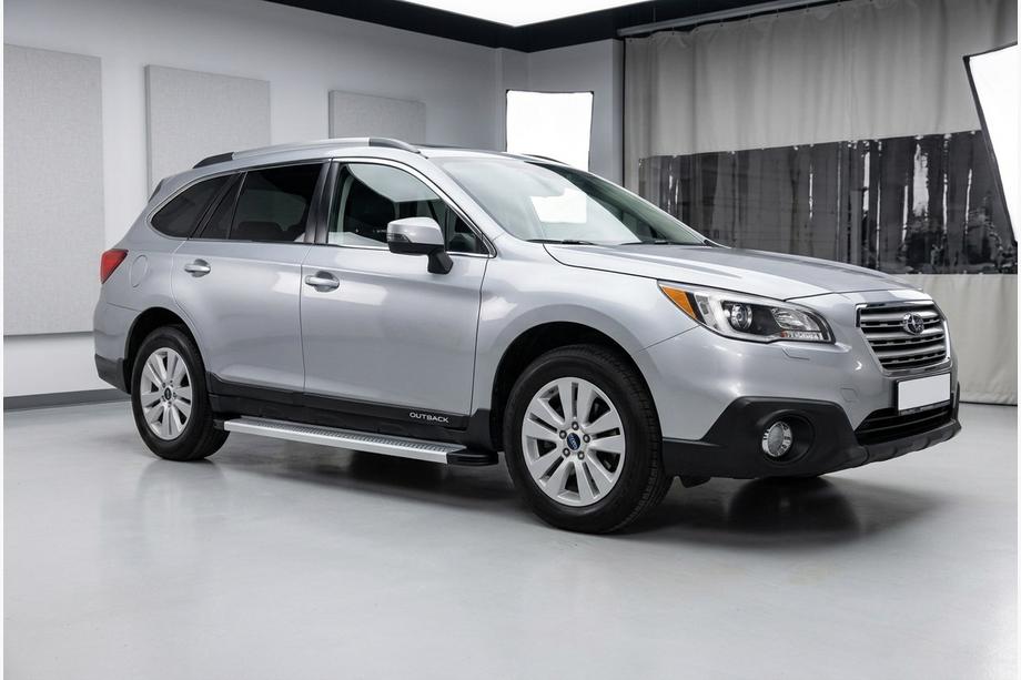 Subaru Outback 2014–2019 Maya V2 sivuportaat (2 kpl, alumiini) Image