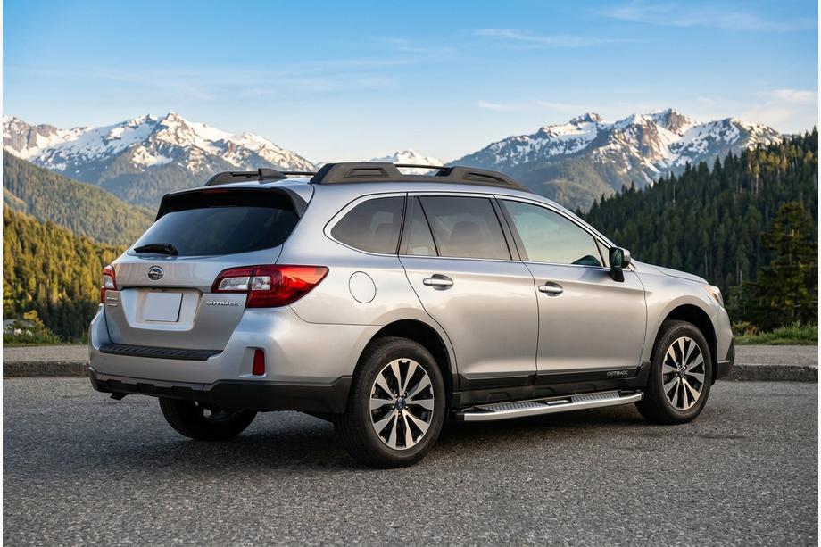 Subaru Outback 2014–2019 Mevsim Grey sivuporrastangot (2 kpl, alumiini) Image