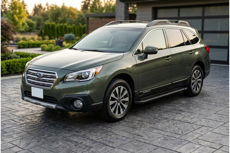 Subaru Outback 2014–2019 Allmond Black sivuportaat (2 kpl, alumiini) Image