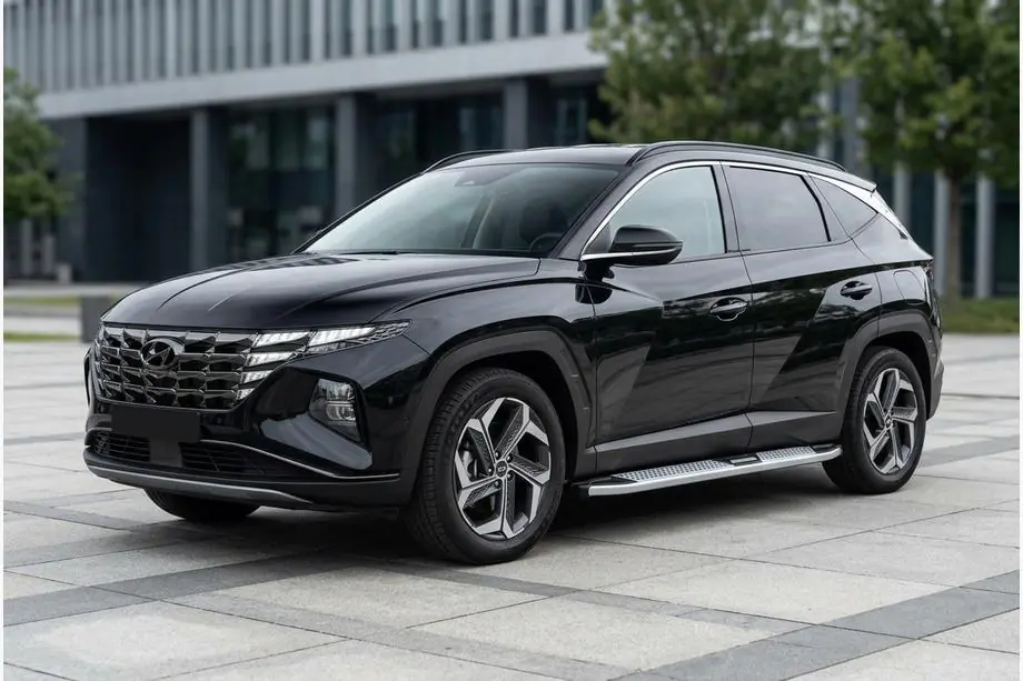 Hyundai Tucson NX4 2021– Mevsim Grey sivuporrastangot (2 kpl, alumiini) Image