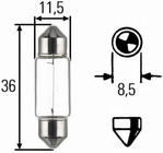 Merkkivalopolttimo Narva 17125 C5W 12V 5W SV8,5 11x35 kuva 2
