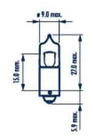 Merkkilamppu Narva 17835 H20W 12V 20W BA9s kuva 2