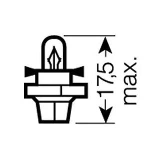 Merkkilamppu Osram 2352MFX X8.4d 12V 2W kuva 2
