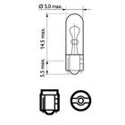Osram 2721 merkkivalopolttimo W1,2W 12V W2x4.6D kuva 2