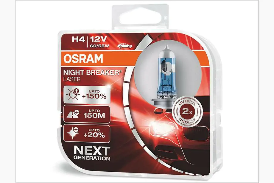 Osram H4 60/55W Night Breaker Laser +150% 64193NL150 ajovalopolttimo Image