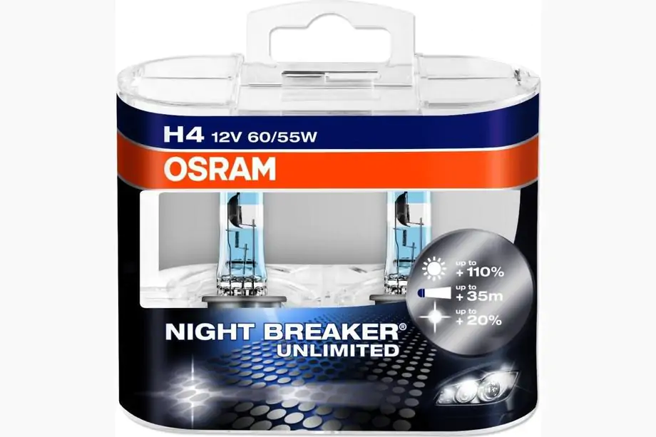 Osram H4 60/55W Night Breaker Unlimited +110% 64193NBU ajovalopolttimo Image