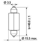 Osram 6480 C18W 41 mm 24V SV8.5-8 merkkilamppu kuva 2