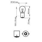 Philips 12498 P21W 12V BA15S merkkilamppu kuva 2