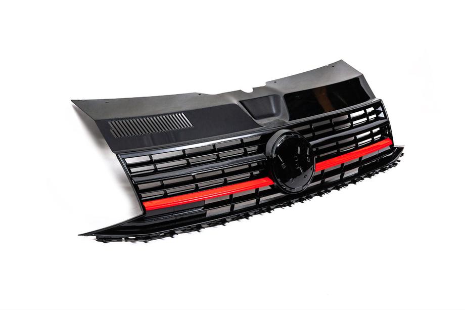Volkswagen T6 2015–2024 Etusäleikkö punaisella raidalla (emblemille) Image