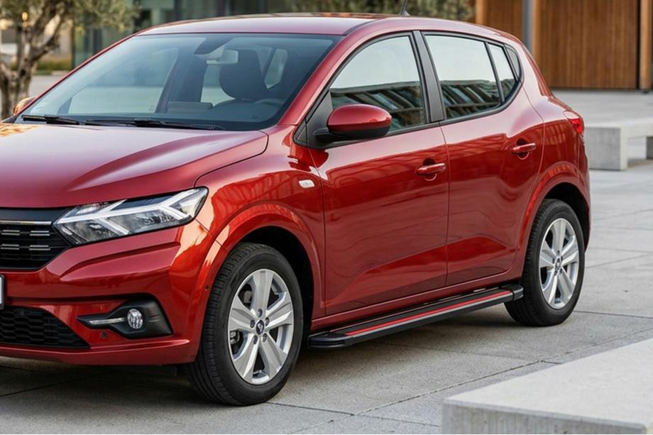 Dacia Sandero 2021– Sivuporrassarja Maya Red (2 kpl, alumiini) Image
