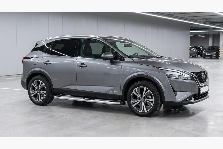 Nissan Qashqai 2021– Mevsim Grey sivuporrastangot (2 kpl, alumiini) Image