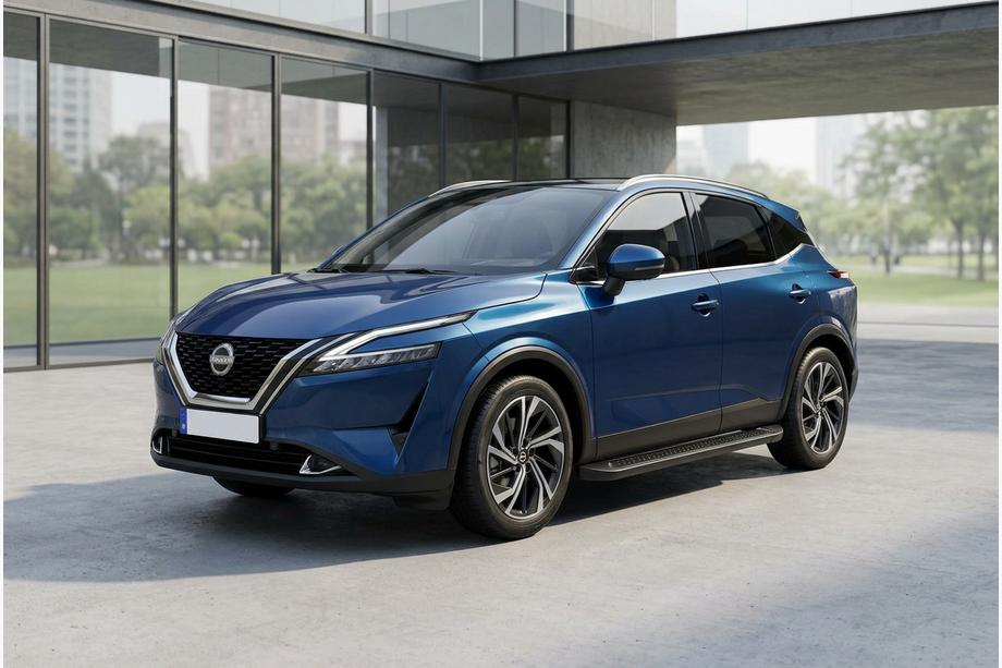 Nissan Qashqai 2021– Allmond Black sivuportaat (2 kpl, alumiini) Image