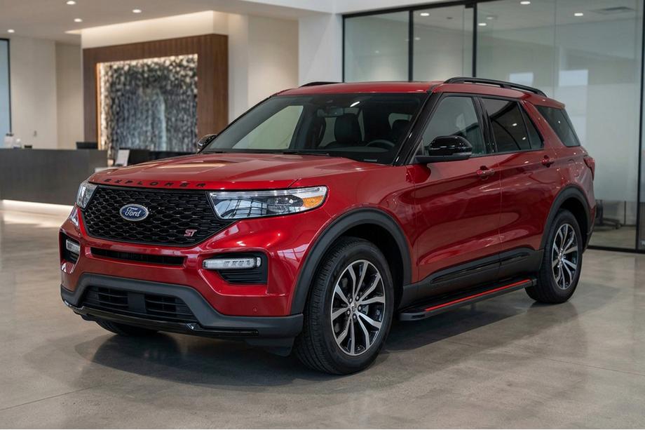 Ford Explorer 2019– Sivuporrassarja Maya Red (2 kpl, alumiini) Image